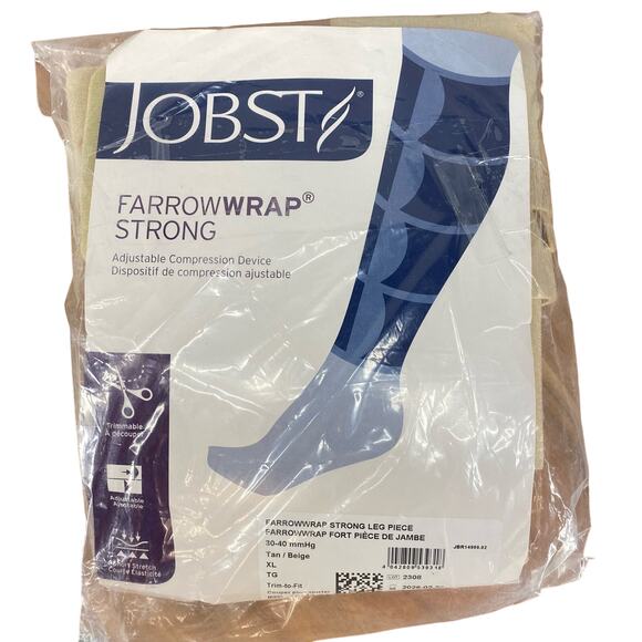 Jobst FarrowWrap Strong C30-40 mmHg Compression Leg Piece XL Tan Adjustable New - Picture 1 of 8